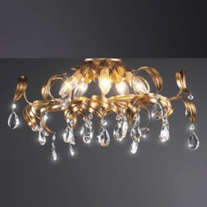 Svítidlo Ferro Luce zlatá/čirá kov pozlacený/sklo