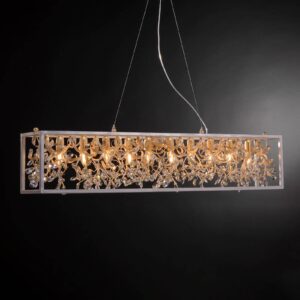 Svítidlo Ferro Luce zlatá/stříbrná/bílá patinovaná železo/křišťál Asfour