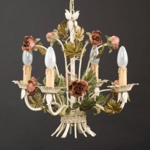 Svítidlo Ferro Luce krémová/zelená/červená kov