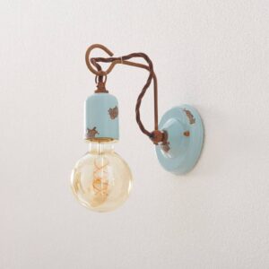 Svítidlo Ferroluce tyrkysová keramika/kov