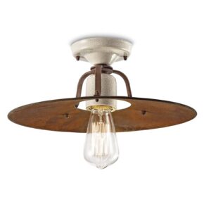 Svítidlo Ferroluce bílá craquelé/rezavě hnědá keramika/kov