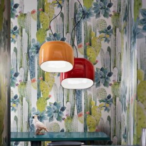 Svítidlo Ferroluce červená keramika