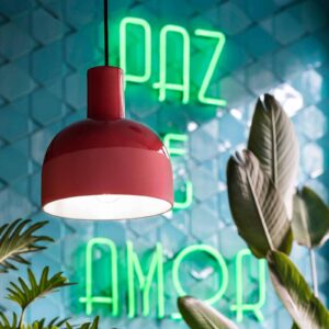 Svítidlo Ferroluce červená keramika