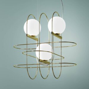 Svítidlo Fontana Arte zlatá/bílá kov/sklo