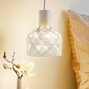 Svítidlo Forestier bílé kov/textil