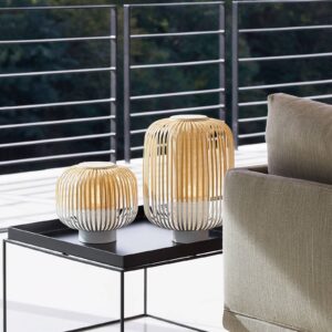 Svítidlo Forestier bílé bambus/dřevo