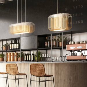 Svítidlo Forestier přírodní/bílá bambus