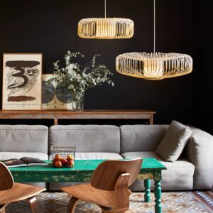 Svítidlo Forestier bílá/přírodní bambus