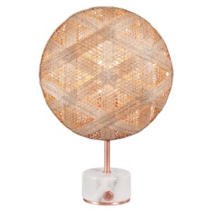 Svítidlo Forestier přírodní/měď konopí/kov/mramor