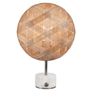 Svítidlo Forestier přírodní/stříbrná konopí/kov/mramor