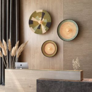 Svítidlo Forestier modrá/béžová abaka