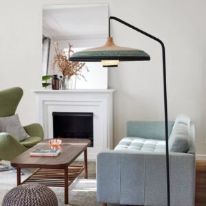 Svítidlo Forestier modrá/přírodní abaka/rafie/kov