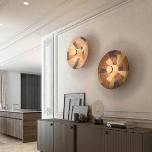 Svítidlo Forestier zelený abaka/ratan