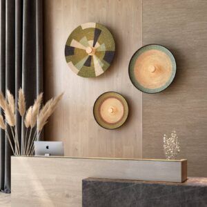 Svítidlo Forestier zelený abaka/ratan