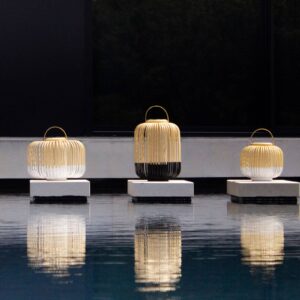 Svítidlo Forestier bílá/světlé dřevo bambus