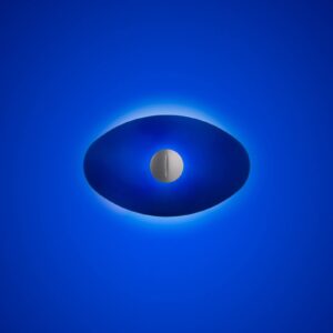 Svítidlo Foscarini modrá sklo serigrafie/lakovaný kov