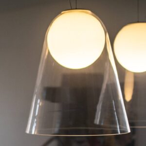 Svítidlo Foscarini průhledná/bílá sklo foukané