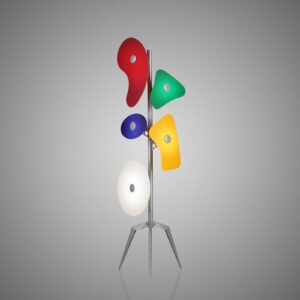 Svítidlo Foscarini šedá/pestrá sklo/kov lakovaný/plech