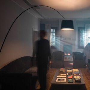 Svítidlo Foscarini černá kompozitní materiál ze skleněných vláken/plast/hliník