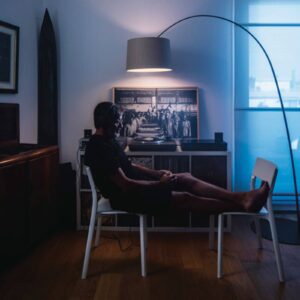 Svítidlo Foscarini černá javorové dřevo/skelné vlákno s povrchovou úpravou/plast/hliník