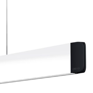 Svítidlo GRIMMEISEN bílá lesklá/černá eloxovaná akryl/ocelový plech/hliník eloxovaný