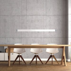 Svítidlo GRIMMEISEN bílá lesklá/stříbrná eloxovaná akryl/ocelový plech/hliník eloxovaný