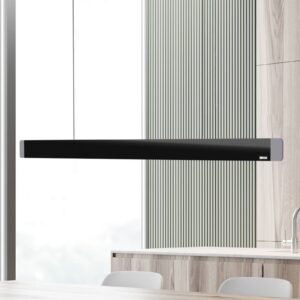 Svítidlo GRIMMEISEN černá lesklá/stříbrná eloxovaná akryl/ocelový plech/hliník eloxovaný