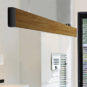 Svítidlo GRIMMEISEN dub voskovaný/stříbrná eloxovaná dýha z pravého dřeva/kov/ocelový plech/hliník eloxovaný