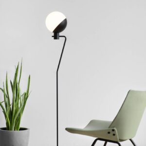 Svítidlo GRUPA černý; opálový hliník/sklo