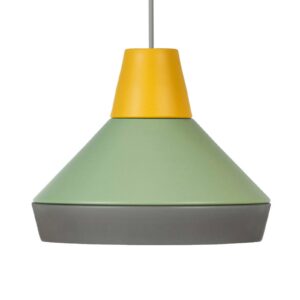 Svítidlo GRUPA žlutá/zelená/šedá hliník/PVC