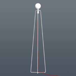 Svítidlo GRUPA bílá/opálová/červená ocel/sklo