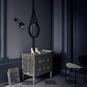 Svítidlo GUBI chrom/černá kov