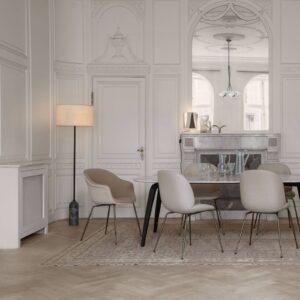 Svítidlo GUBI šedá mramorová/krémově bílá mramor/textil