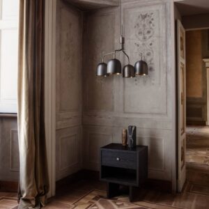 Svítidlo GUBI šedá červený bronz-mosaz