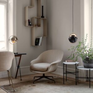 Svítidlo GUBI černá/chrom ocel