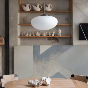 Svítidlo GUBI černá-chrom/bílá sklo/kov