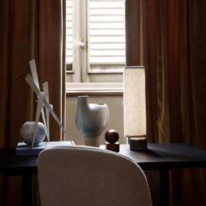 Svítidlo GUBI canvas/šedá lněné plátno/mramor