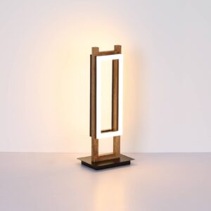 Svítidlo Globo černá/světlé dřevo/opál kov/MDF dřevěná dýha/plast