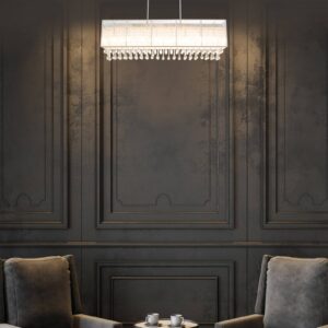 Svítidlo Globo chrom/stříbrná/čirá kov/hedvábí/skleněné krystaly