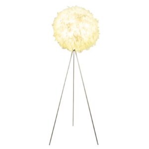 Svítidlo Globo bílá/niklová matná kov/textil/peří