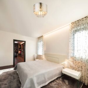 Svítidlo Globo nikl matný/stříbro/čirá kov/textil/plast