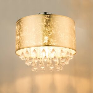 Svítidlo Globo nikl matný/zlatá/čirá kov/textil/plast