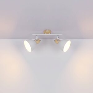 Svítidlo Globo bílá/světlé dřevo kov