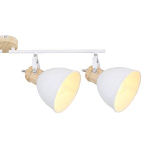 Svítidlo Globo bílá/světlé dřevo kov