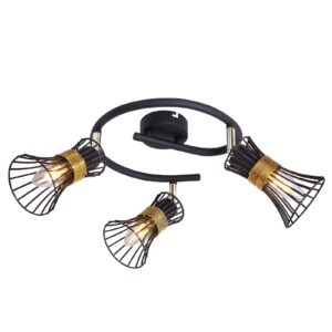 Svítidlo Globo černá/zlatá kov