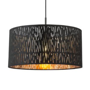 Svítidlo Globo černá/zlatá kov/samet
