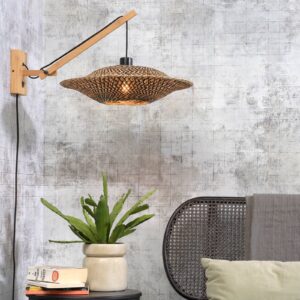 Svítidlo Good & Mojo přírodní/černá bambus/textil