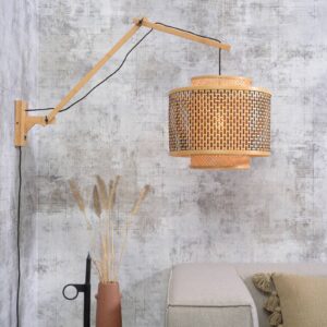 Svítidlo Good & Mojo přírodní/černá bambus/textil