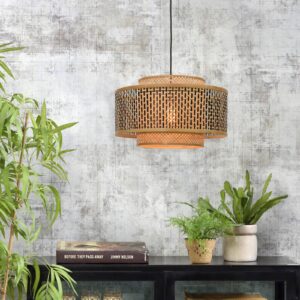 Svítidlo Good & Mojo přírodní/černá bambus/železo/textil