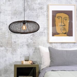 Svítidlo Good & Mojo černá bambus/železo/textil